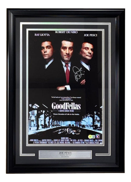 Joe Pesci Signed Autographed Framed 11x17 Goodfellas Movie Photo BAS LOA