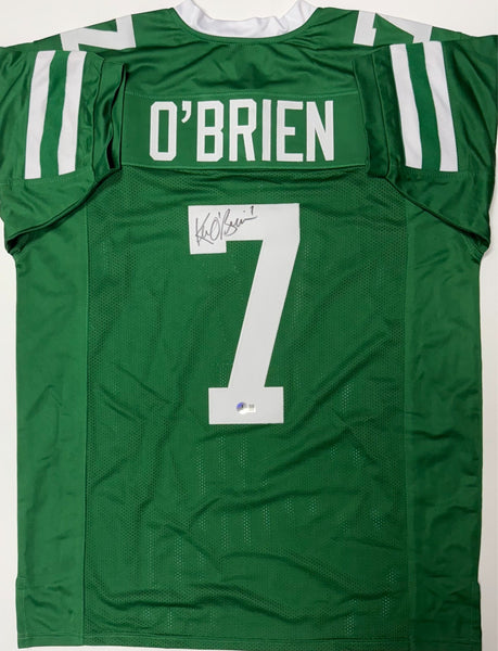 KEN O'BRIEN - New York Jets - Signed Custom Replica Green Jersey AUTO - BAS