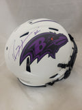 RAY LEWIS SIGNED BALTIMORE RAVENS LUNAR ECLIPSE SPEED AUTHENTIC HELMET BECKETT
