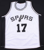 Mario Elie Signed San Antonio Spurs Jersey (JSA COA) 3xNBA Champion 94, 95, 99