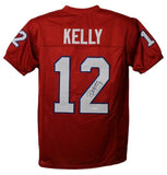 Jim Kelly Autographed/Signed Pro Style Red XL Jersey JSA 11965