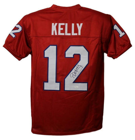 Jim Kelly Autographed/Signed Pro Style Red XL Jersey JSA 11965