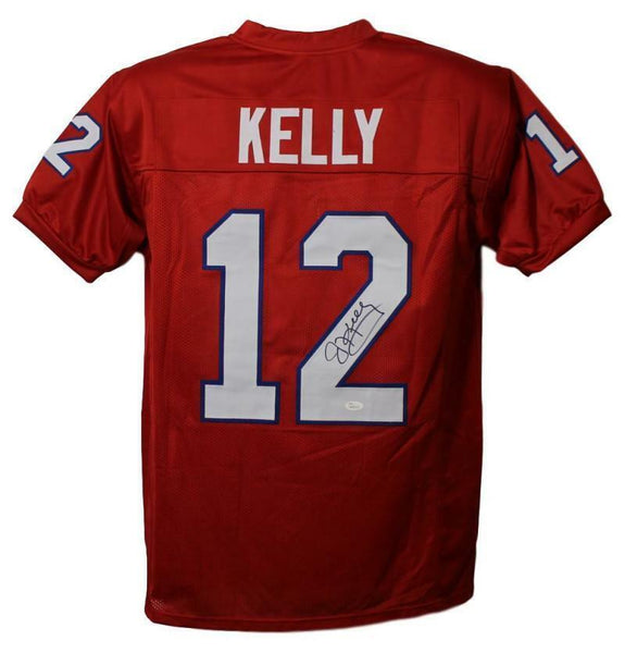 Jim Kelly Autographed/Signed Pro Style Red XL Jersey JSA 11965
