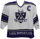 Rob Blake Autographed Los Angeles Kings White Sz. L Replica Jersey Beckett 35806