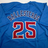 Autographed/Signed Moises Ballesteros Chicago Blue CC Jersey Beckett COA