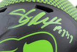 Seahawks Shaun Alexander Authentic Signed Eclipse Speed Mini Helmet BAS #BA86618