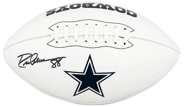 Drew Pearson Signed Dallas Cowboys Franlin White Logo Football - (SCHWARTZ COA)