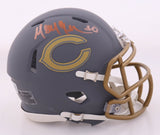 Mike Brown Signed Chicago Bears Slate Alternate Speed Mini Helmet (Beckett)