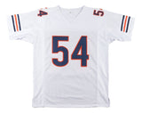 Brian Urlacher Chicago Signed White Football Jersey HOF 18 Inscribed BAS