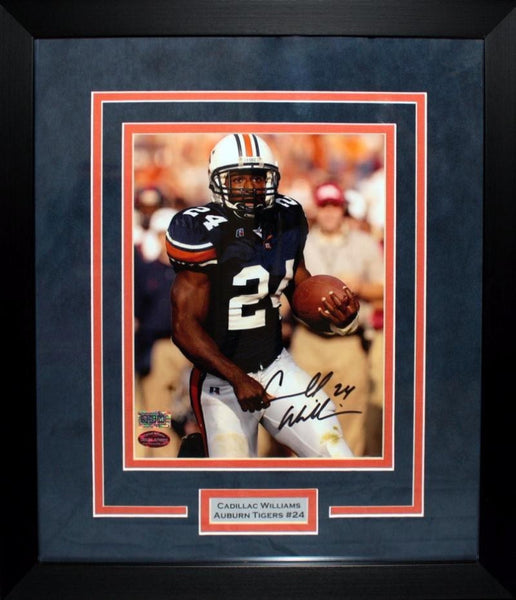 CARNELL CADILLAC WILLIAMS SIGNED AUBURN TIGERS 8x10 FRAMED PHOTO COA