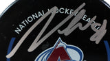 Martin Necas autographed Official Avalanche Game Puck