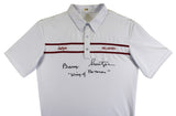 Oklahoma Barry Switzer "King of Norman" Signed White Polo Shirt BAS Witnessed