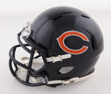 Brian Urlacher Signed in Orange Chicago Bears Mini Helmet Inscd HOF 18 (Beckett)