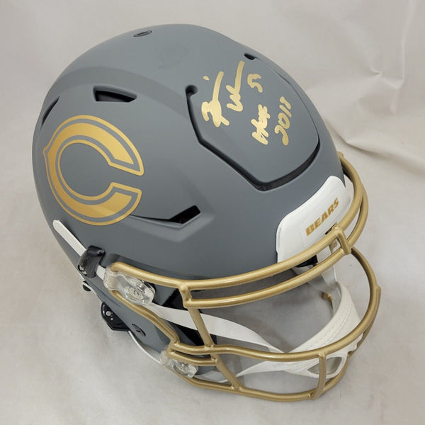 BRIAN URLACHER SIGNED CHICAGO BEARS F/S SLATE SPEEDFLEX AUTHENTIC HELMET BECKETT