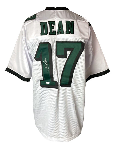 Nakobe Dean Philadelphia Signed White Football Jersey JSA Hologram