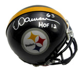 Dermontti Dawson HOF Signed/Inscribed Steelers Mini Football Helmet JSA 213518
