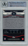 AJ Green Signed Bengals 2011 Topps Platinum #13 Beckett Auto 10 40683