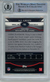 AJ Green Signed Bengals 2011 Topps Platinum #13 Beckett Auto 10 40683