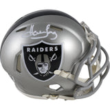 Howie Long Autographed/Signed Las Vegas Raiders Flash Mini Helmet Beckett 49658