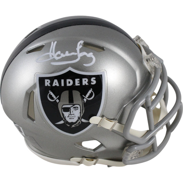 Howie Long Autographed/Signed Las Vegas Raiders Flash Mini Helmet Beckett 49658