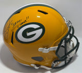 Packers SANTANA DOTSON Signed Full Size Riddell Replica Speed Helmet AUTO - BAS