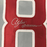 Autographed/Signed ANDRE DAWSON Chicago Grey Baseball Jersey JSA COA Auto