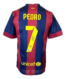 Pedro Signed Barcelona Nike Soccer Jersey BAS 57315
