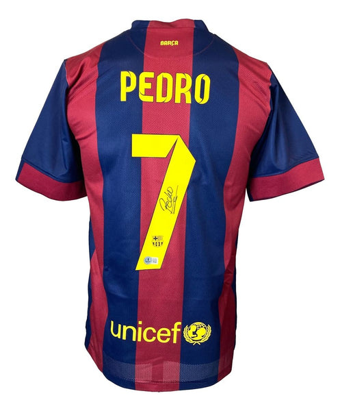 Pedro Signed Barcelona Nike Soccer Jersey BAS 57315