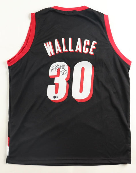 Rasheed Wallace Signed Portland Trail Blazers Jersey (Beckett) 2004 NBA Champion