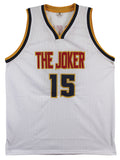 Nikola Jokic Authentic Signed White Pro Style Jersey Autographed BAS Witnessed