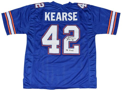 JEVON KEARSE AUTOGRAPHED FLORIDA GATORS #42 BLUE JERSEY W/ THE FREAK