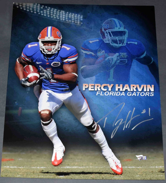 PERCY HARVIN AUTOGRAPHED SIGNED FLORIDA GATORS 16x20 PHOTO FANATICS