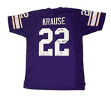 Paul Krause of the Vikings Autographed "HOF 98" Custom #22 Jersey Beckett
