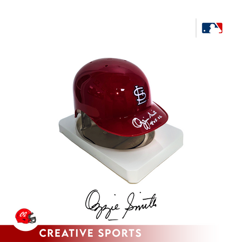 Ozzie Smith St. Louis Cardinals Autograph Signed Mini Baseball Helmet BAS
