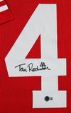 Tom Rathman Authentic Signed Red Pro Style Framed Jersey BAS Witnessed