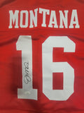 JOE MONTANA AUTOGRAPHED SIGNED PRO STYLE CUSTOM XL JERSEY W/ JSA HOLOGRAM ONLY