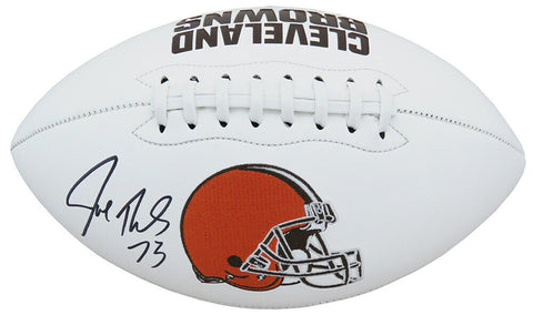 Joe Thomas Signed Cleveland Browns Logo Full Size Football - (SCHWARTZ COA)