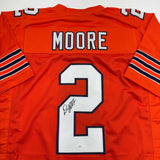Autographed/Signed D.J. DJ Moore Chicago Retro Orange Jersey Beckett JSA COA