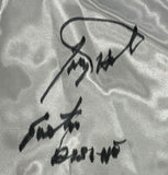 Larry Holmes Signed Custom White Boxing Trunks Easton Assassin JSA QR