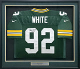 Packers Reggie White Autographed Framed Green Nike Proline Jersey Beckett & PSA/