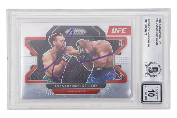 Conor McGregor Signed 2022 Panini Prizm UFC #39 - BGS 10 Autograph