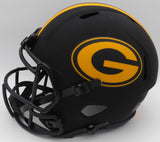 Aaron Jones Autographed Eclipse Black Full Size Helmet Packers Beckett 1W406073