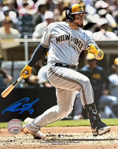 Brewers Catcher VICTOR CARATINI Signed 8x10 Photo #4 AUTO