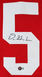 Dre Greenlaw Authentic Signed Red Pro Style Jersey Autographed BAS Witnessed