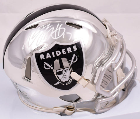 Davante Adams Autographed Raiders Chrome Speed Mini Helmet-Beckett W Hologram