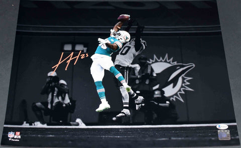 XAVIEN HOWARD SIGNED AUTOGRAPHED MIAMI DOLPHINS 16x20 PHOTO BECKETT