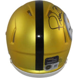Jerome Bettis Signed Pittsburgh Steelers Blaze Mini Helmet Beckett WIT 57535