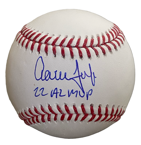 AARON JUDGE Autographed Yankees "2022 AL MVP" Official Baseball FANATICS