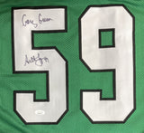 Seth Joyner Signed Custom Green Pro-Style Football Jersey Gang Green JSA ITP