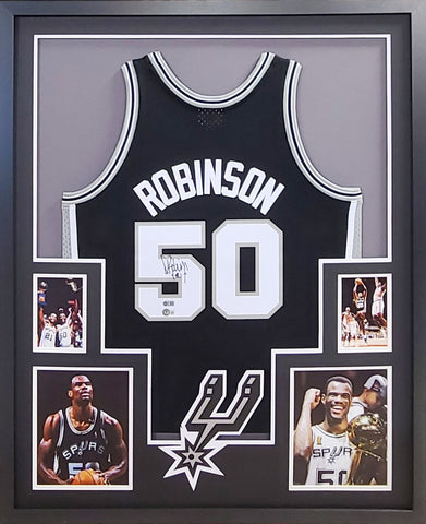 David Robinson Autographed Signed Framed San Antonio Spurs Jersey BECKETT